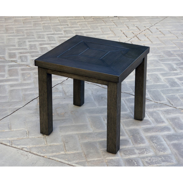 Freeport Park® Hildreth 21'' Aluminum Patio Square End Table Wayfair